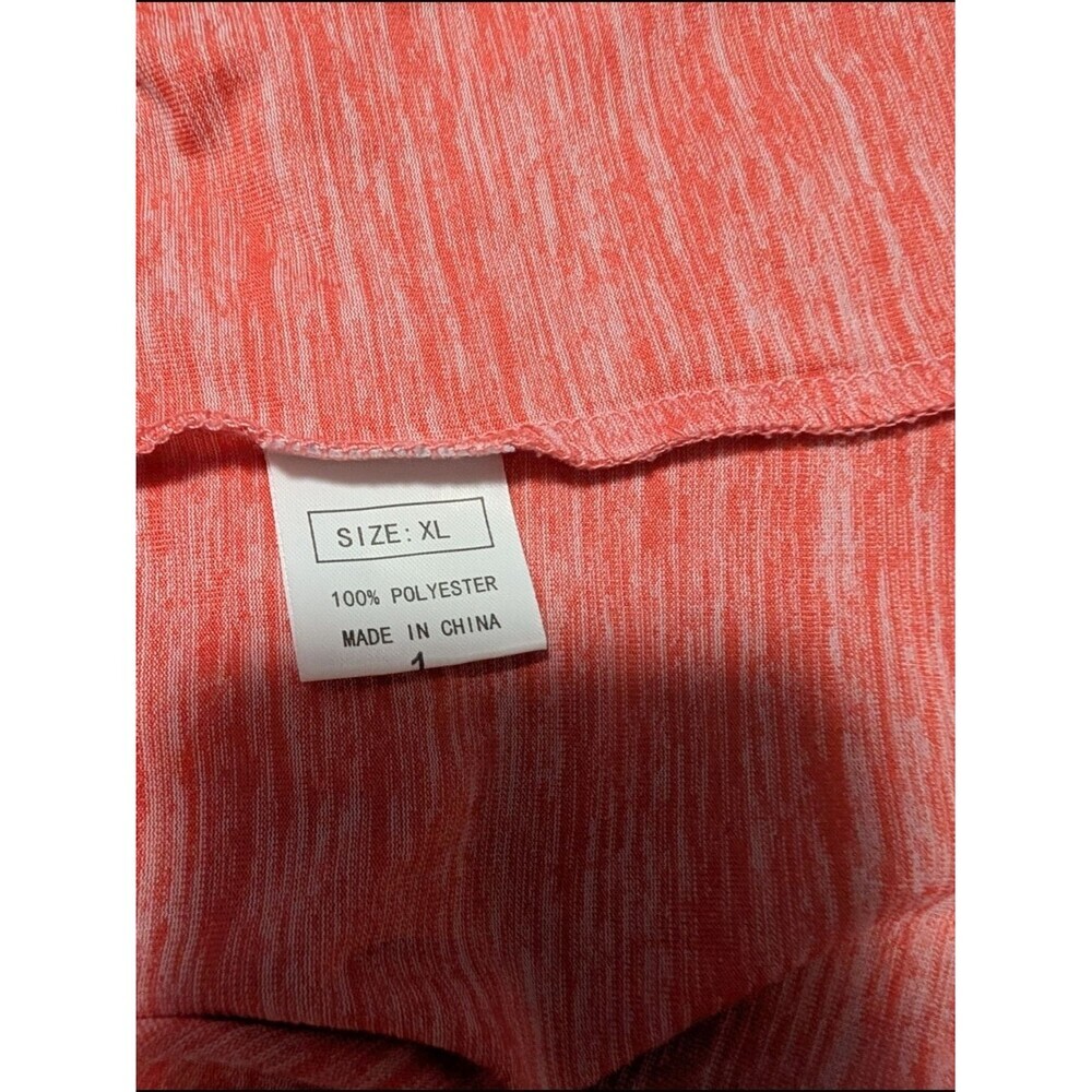 Boutique Heathered Coral Space-Dye V-Neck Active Tee - XL (EUC) - Picture 4 of 4
